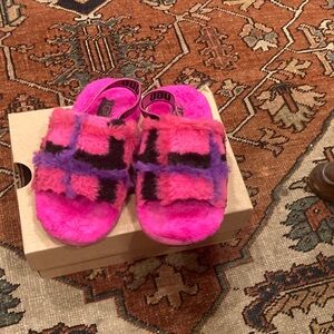 UGG Kids Slippers - Pink, Black, and Purple